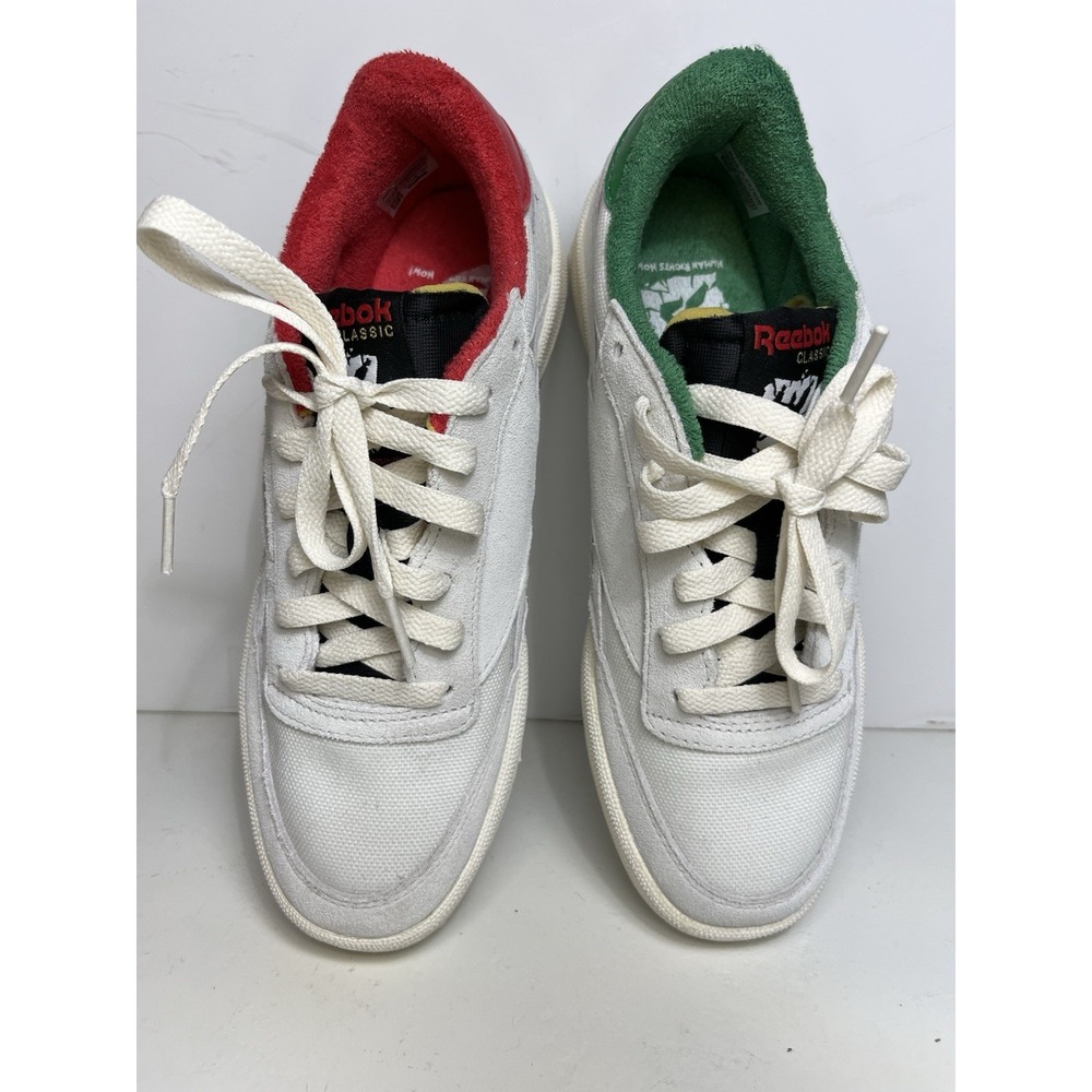 Reebok Club C 85 Human Rights Now White Red Green Sneakers Unisex Size 7